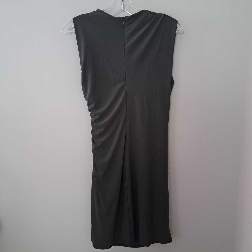 Zara Green Ruched Mini Dress - Picture 7 of 8